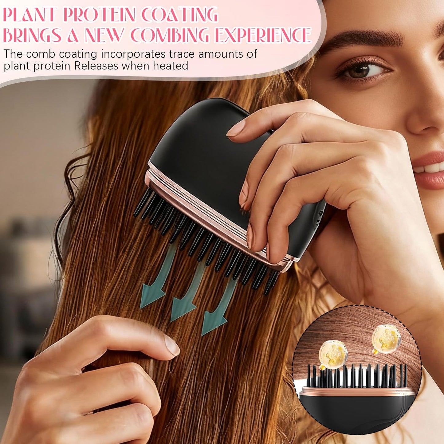 Cordless Hair Straightening Comb - Straight Hair in Minutes