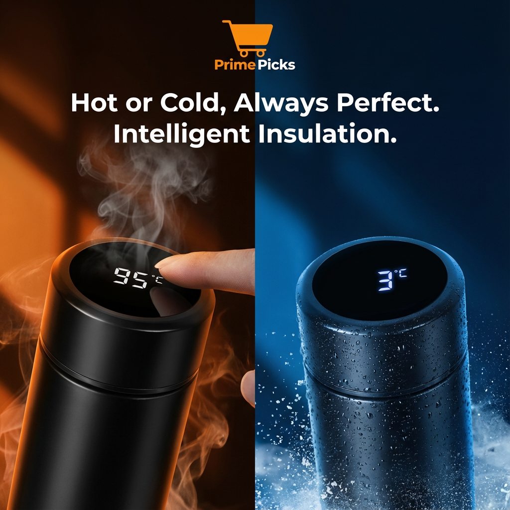 Smart Temperature Bottle - Keeps Drinks Hot and Cold