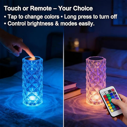 Aurora Crystal Glow Lamp - Crystal Light Wave Effect