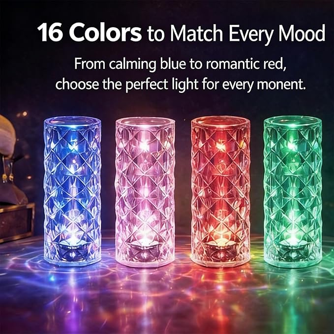 Aurora Crystal Glow Lamp - Crystal Light Wave Effect