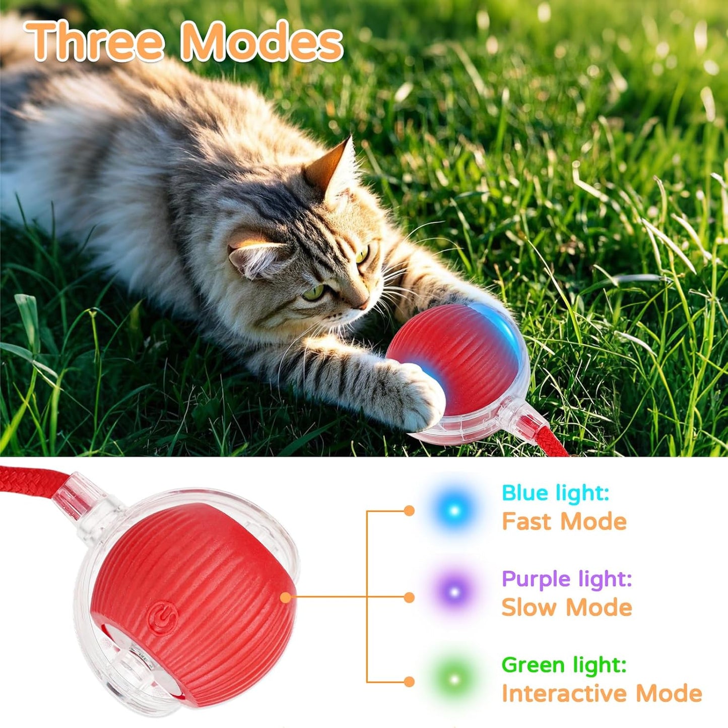 Interactive Smart Cat Toy Ball - Keeps Your Cat Playing & Active