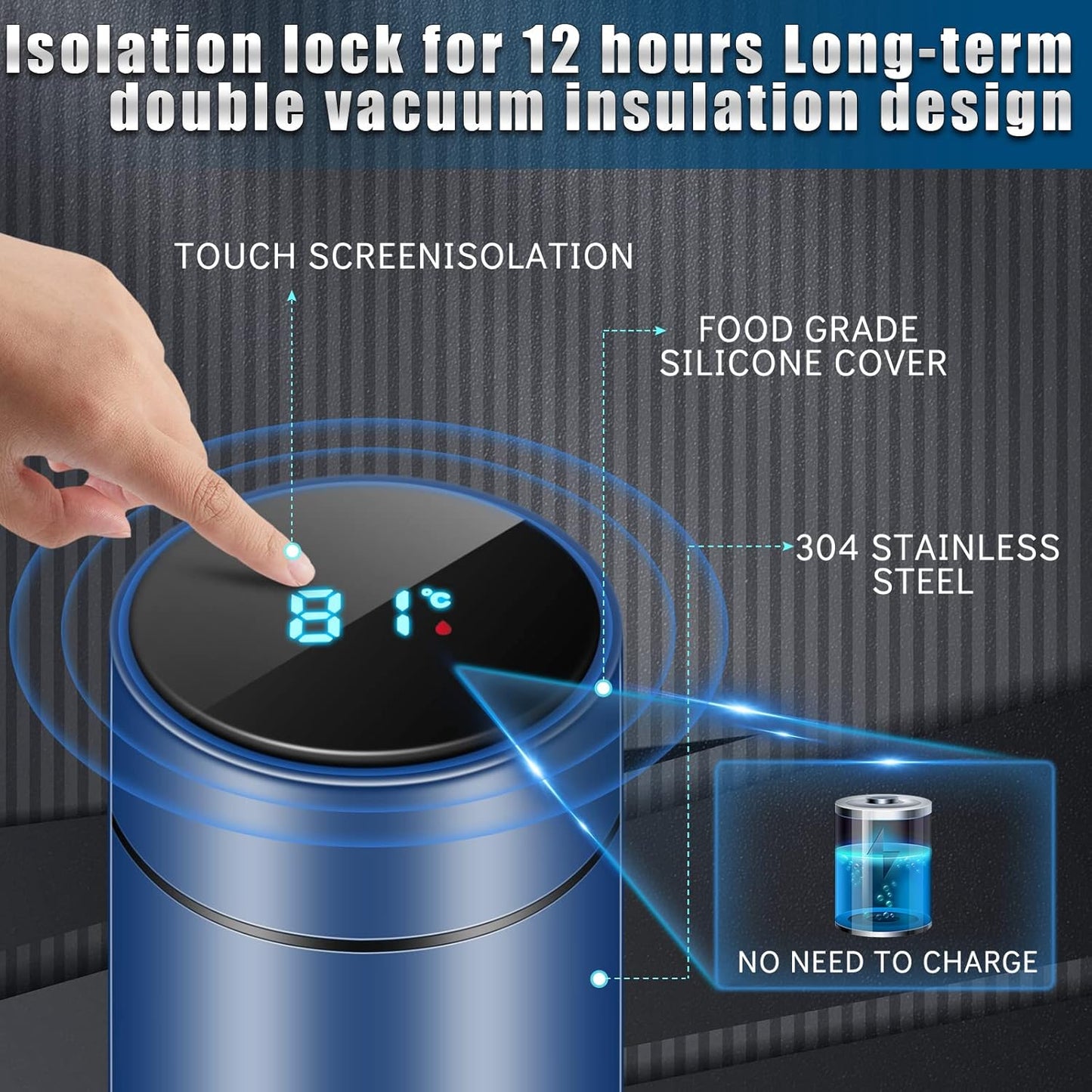 Smart Temperature Bottle - Keeps Drinks Hot and Cold