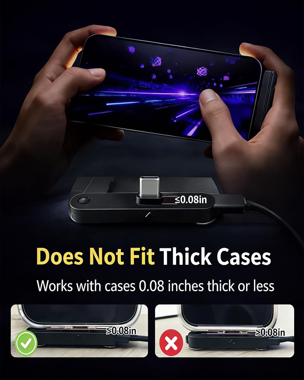 Fast-Charging Cable with Built-In Phone Stand