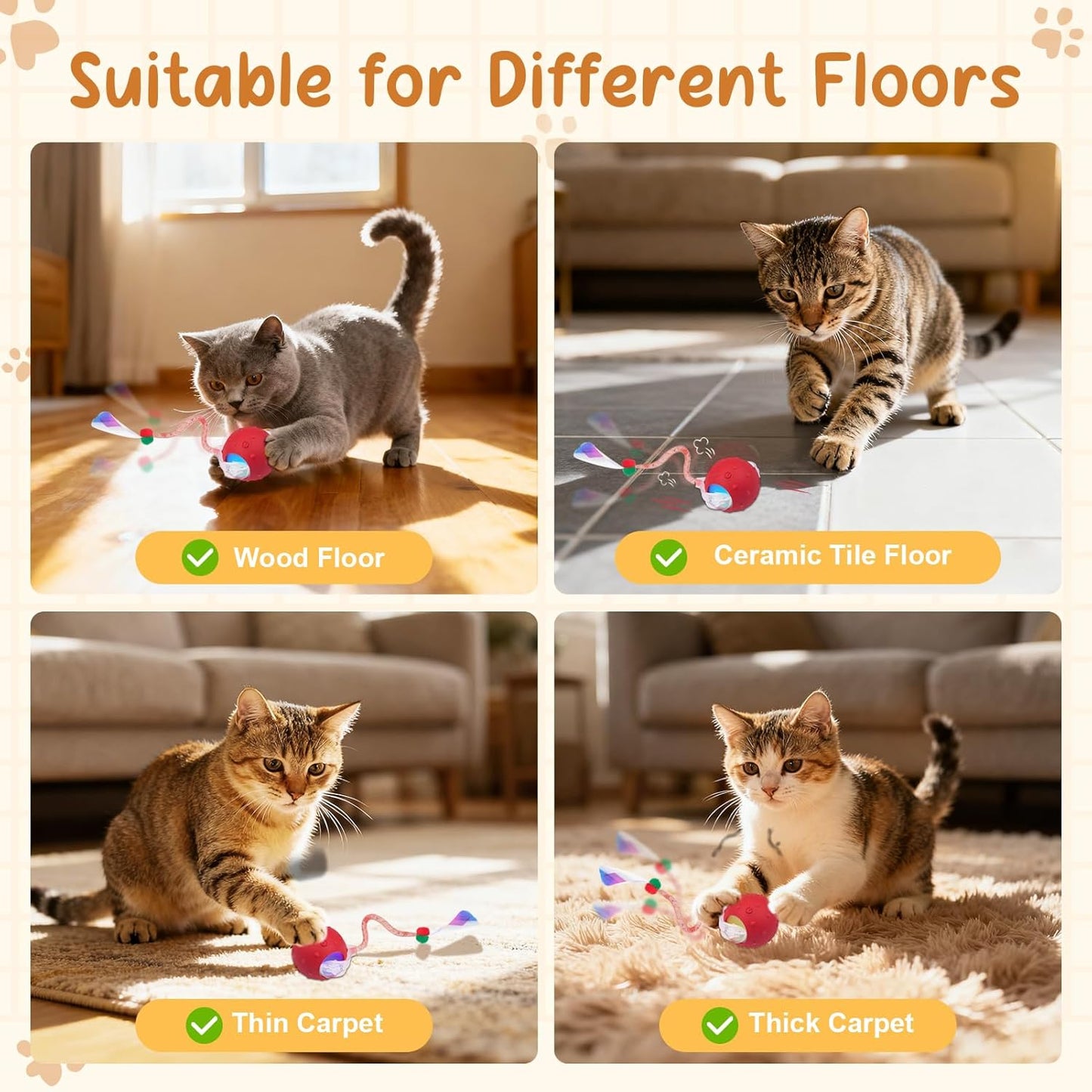 Interactive Smart Cat Toy Ball - Keeps Your Cat Playing & Active